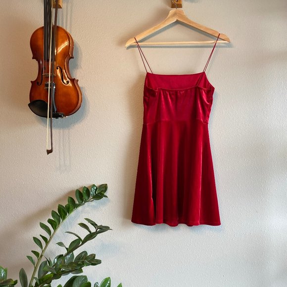 Urban Outfitter Velvety Minidress Red - Picture 4 of 5